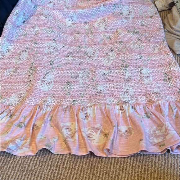 NWT LOVESHACK FANCY norna Pink Floral smocked Dress in ballet pink size XL - Picture 12 of 12